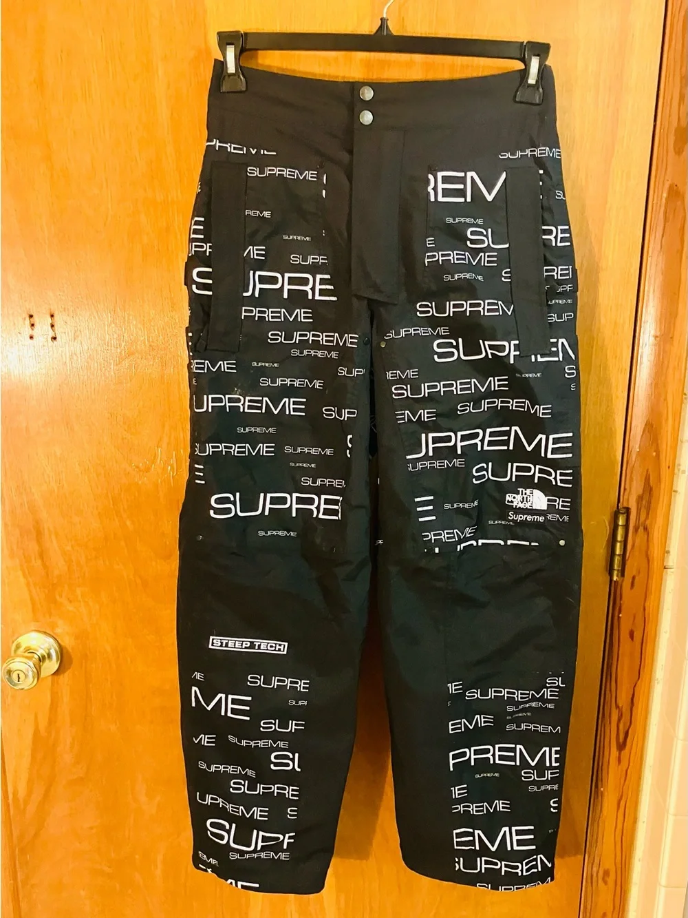 Supreme The North Face Steep Tech Men’s S Nylon Pants FA21 Minor Flaw Read Black